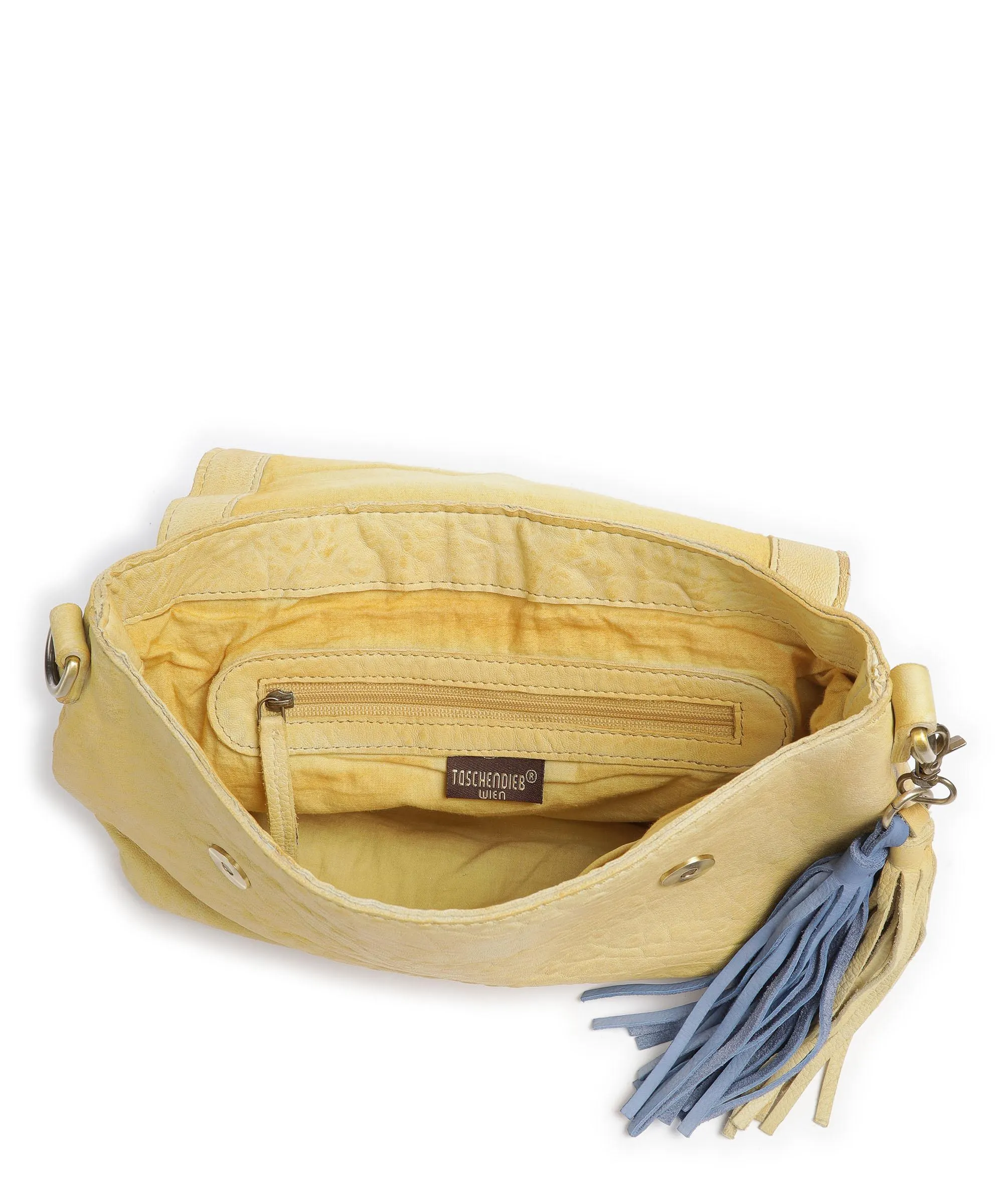  Taschendieb Wien Walfischgasse 13 Borsa a spalla pelle di pecora giallo  
