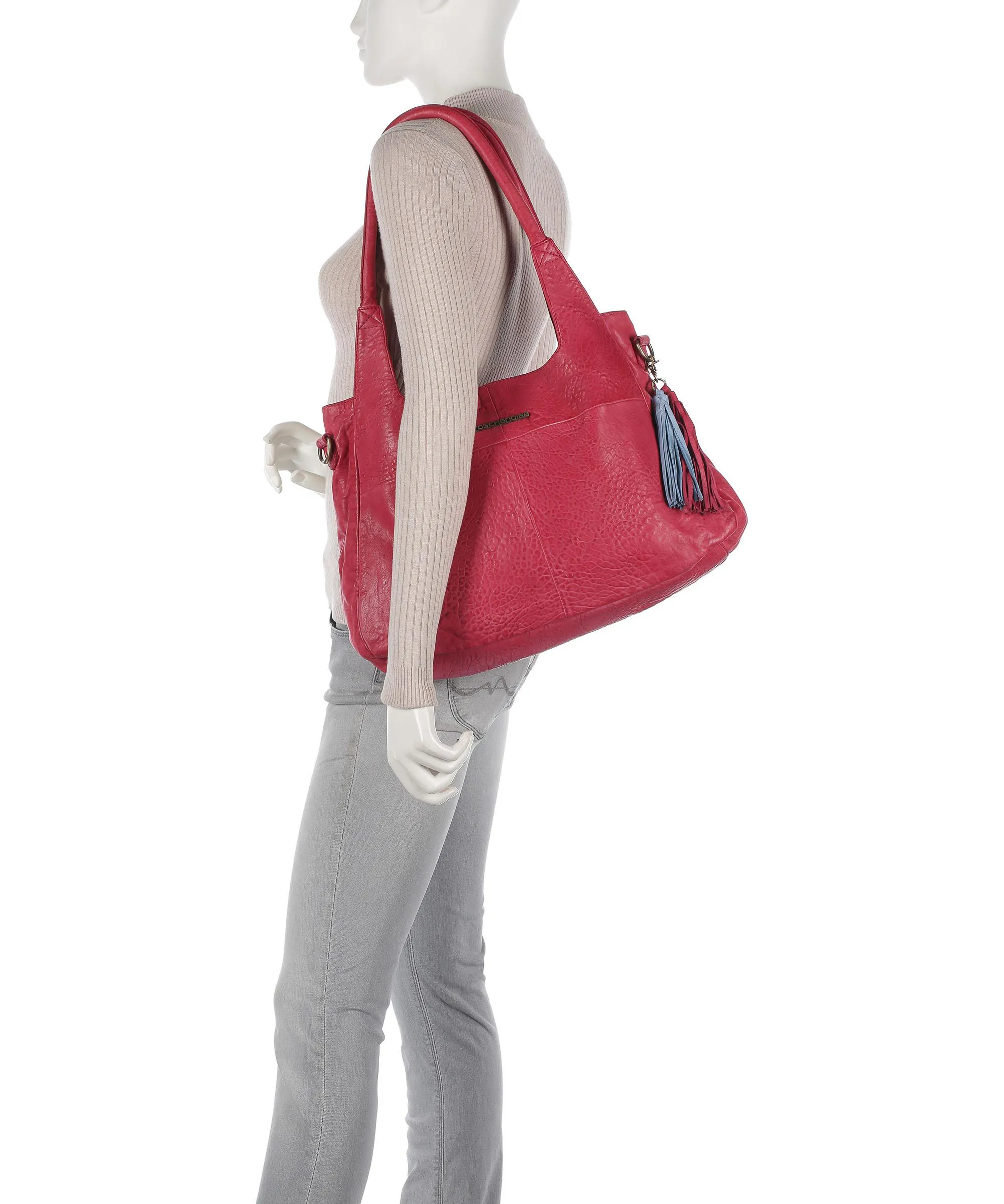  Taschendieb Wien Walfischgasse 7 Borsa hobo pelle di pecora pink  