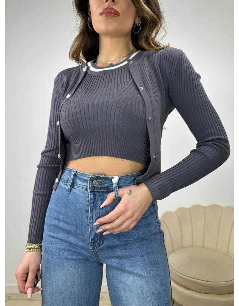 TWIN SET KATIA GRIGIO