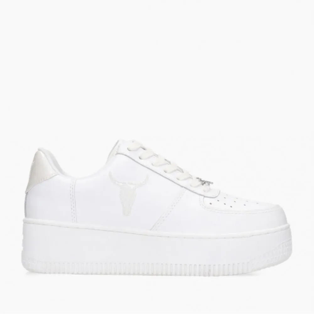 WINDSORSMITH - SNEAKERS - DONNA - BIANCO-GLITTER - SILGLP-BS