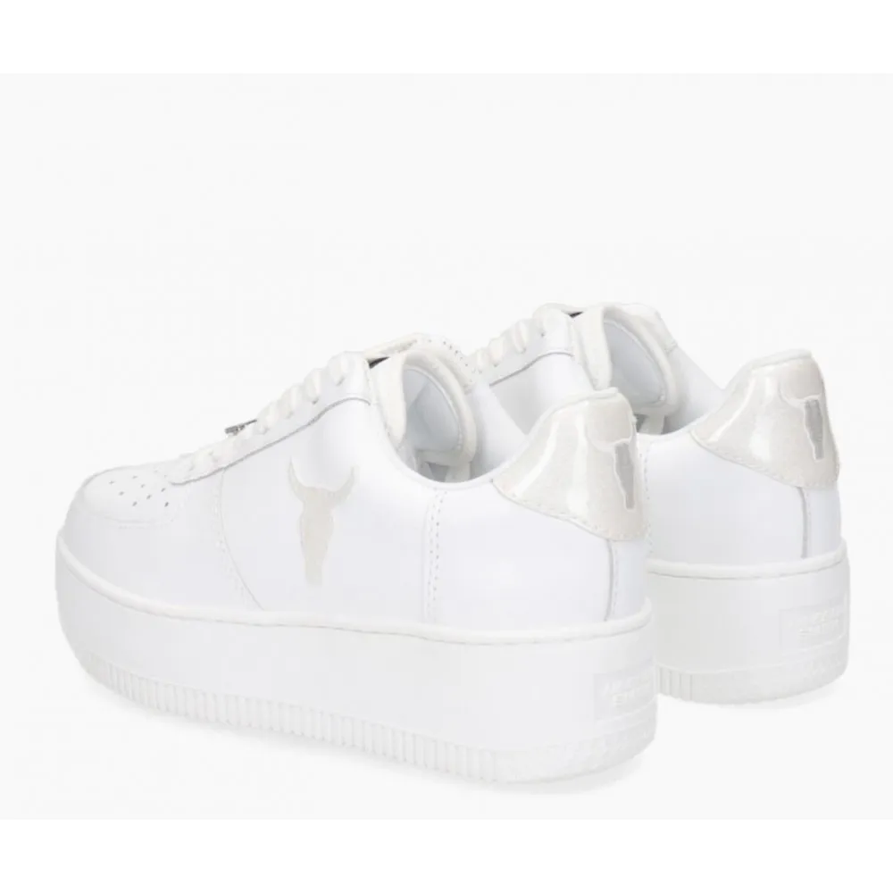 WINDSORSMITH - SNEAKERS - DONNA - BIANCO-GLITTER - SILGLP-BS