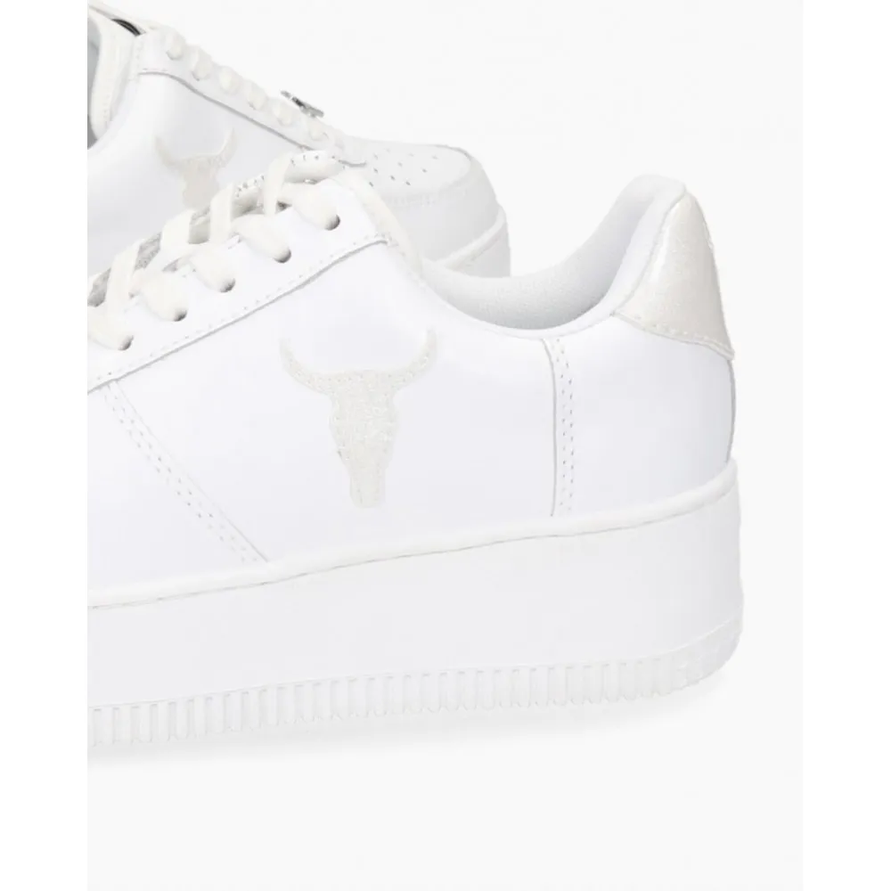 WINDSORSMITH - SNEAKERS - DONNA - BIANCO-GLITTER - SILGLP-BS